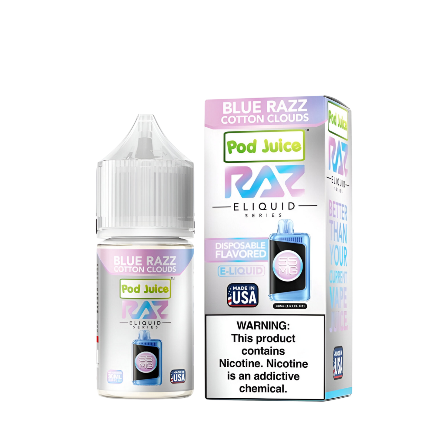 Pod Juice x Raz Salt Nicotine Vape Juice