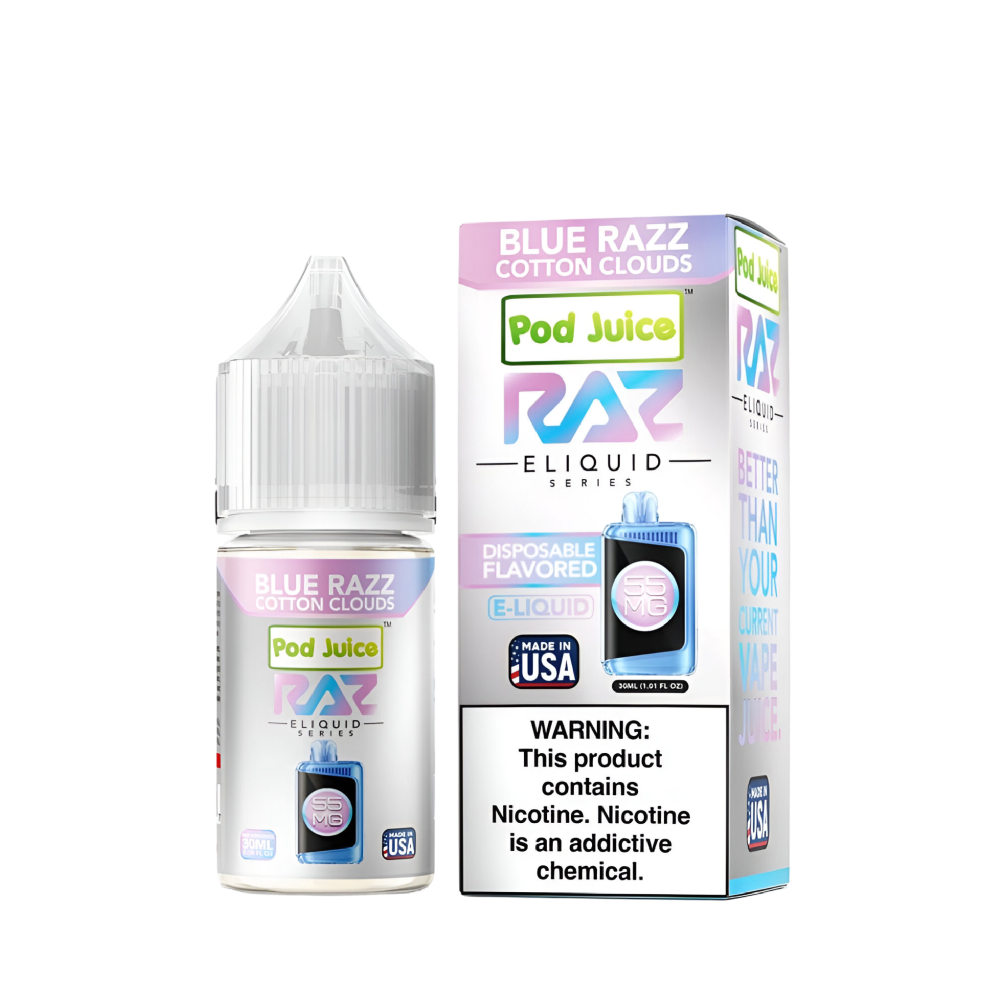 Pod Juice x Raz Salt Nicotine Vape Juice
