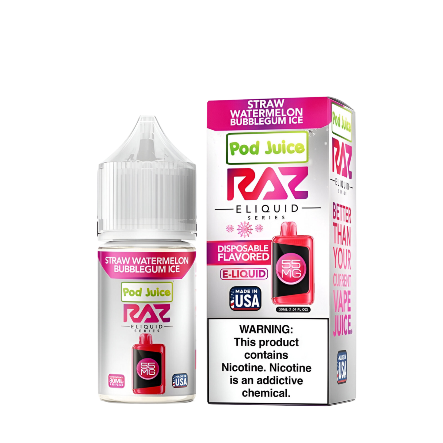 Pod Juice x Raz Salt Nicotine Vape Juice