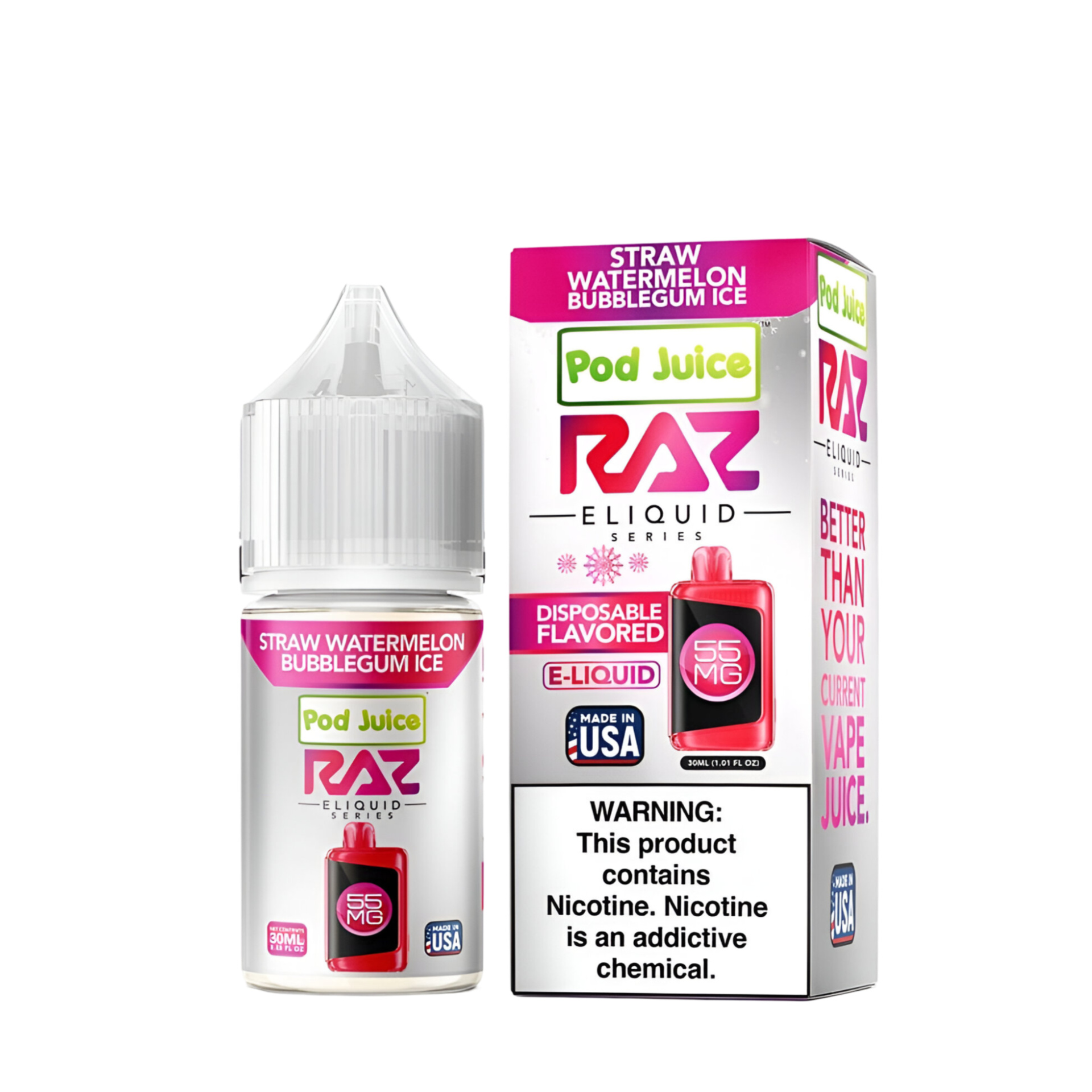 Pod Juice x Raz Salt Nicotine Vape Juice