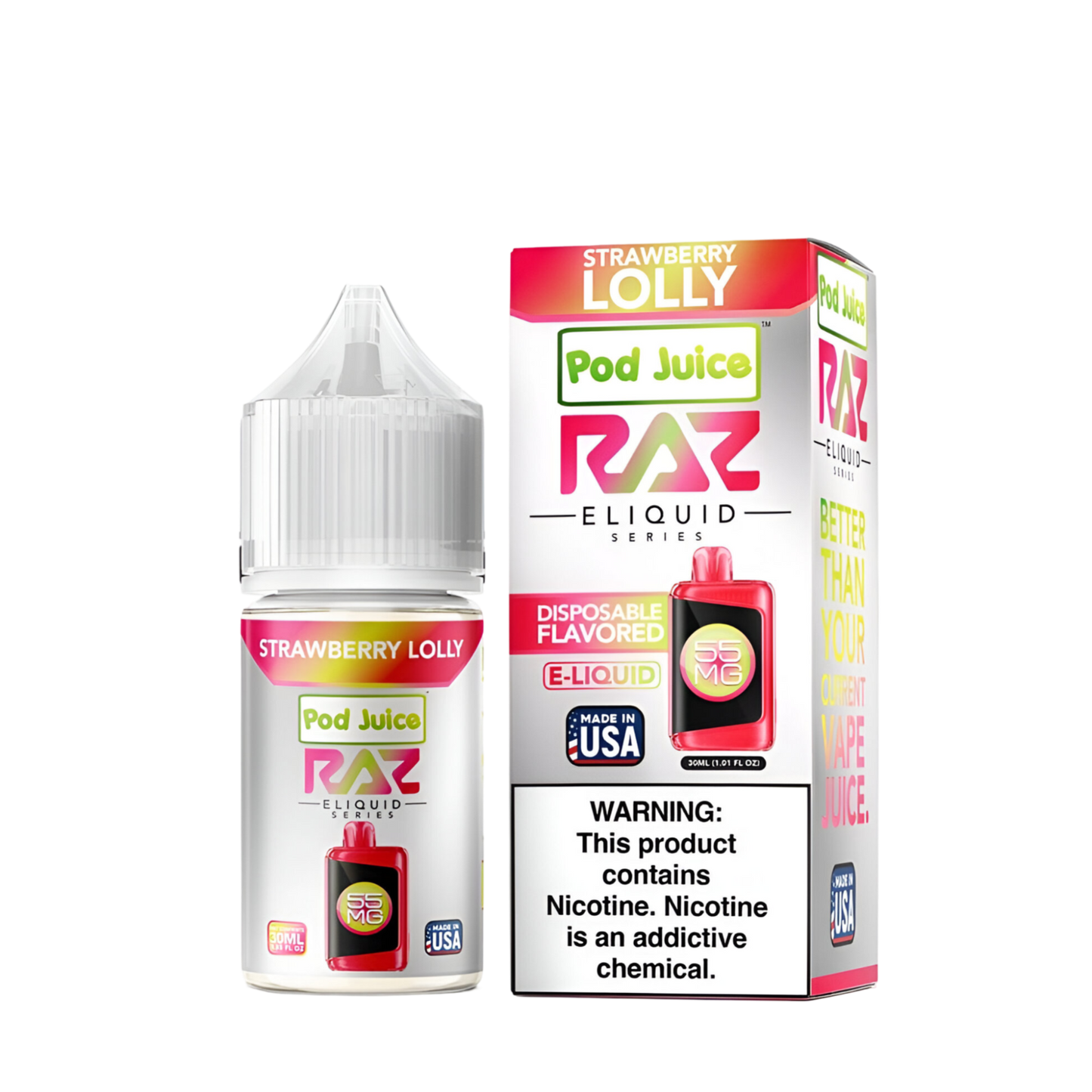 Pod Juice x Raz Salt Nicotine Vape Juice